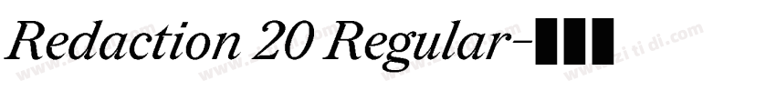 Redaction 20 Regular字体转换